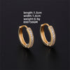 1 Pair Casual Simple Style Shiny Round Plating Inlay Copper Zircon Gold Plated Hoop Earrings