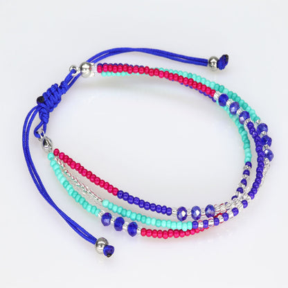 Casual Color Block Crystal Seed Bead Unisex Bracelets