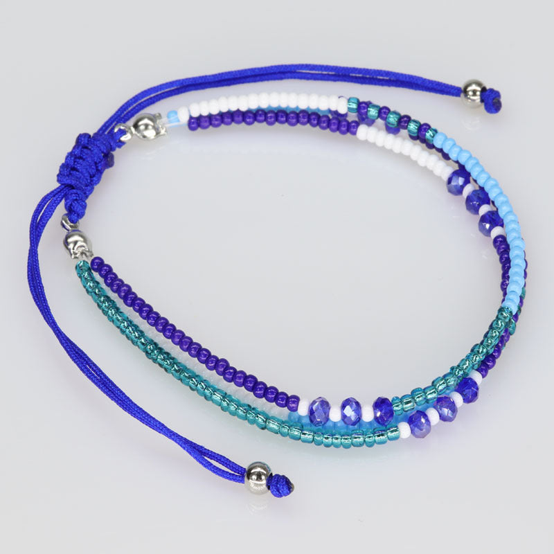 Casual Color Block Crystal Seed Bead Unisex Bracelets