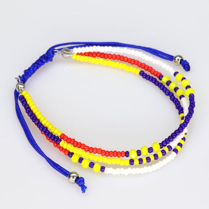 Casual Color Block Crystal Seed Bead Unisex Bracelets