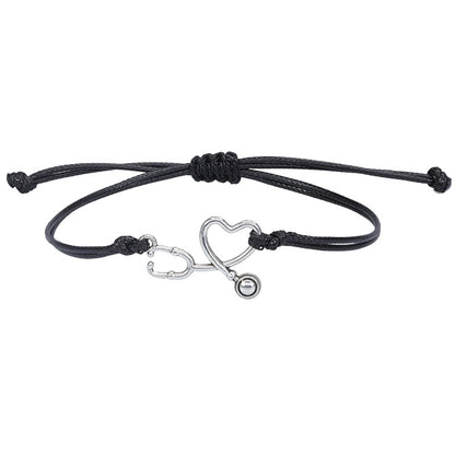 Simple Style Heart Shape Rhombus Alloy Unisex Bracelets