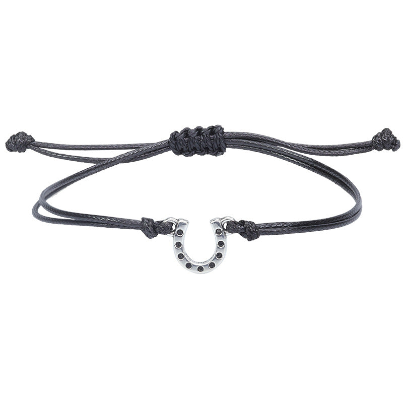 Simple Style Heart Shape Rhombus Alloy Unisex Bracelets