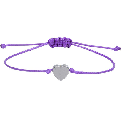 Simple Style Heart Shape Rhombus Alloy Unisex Bracelets