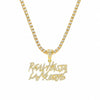 Hip-hop Letter Alloy Inlay Zircon Men's Pendant Necklace