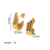 1 Pair Simple Style U Shape Plating Stainless Steel 18k Gold Plated Ear Studs