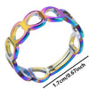 Wholesale Jewelry Commute Solid Color 304 Stainless Steel 18K Gold Plated Plating Rings