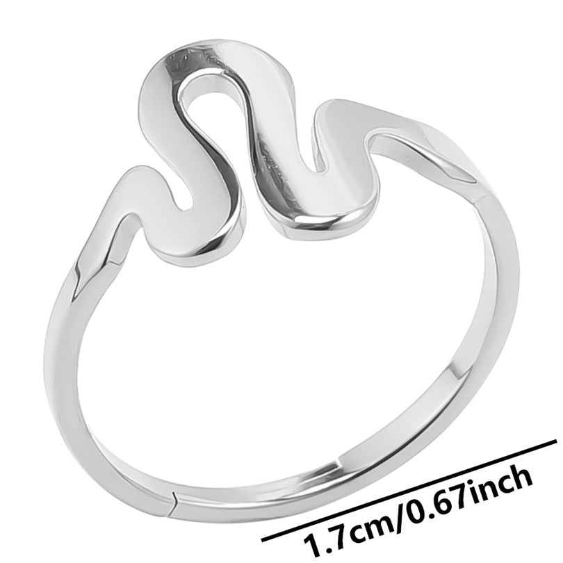 Simple Style Solid Color Stainless Steel Plating Gold Plated Rings