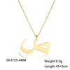 Classic Style Number Stainless Steel Pendant Necklace In Bulk