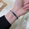 Modern Style Letter Titanium Steel Plating Gold Plated Bangle