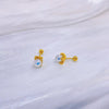 1 Pair Simple Style Heart Shape Plating Titanium Steel Ear Studs