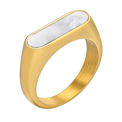 Simple Style Geometric Stainless Steel Plating Gold Plated Rings