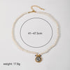 Vintage Style Simple Style Portrait Freshwater Pearl Plating 18k Gold Plated Women's Necklace