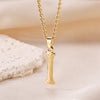 Sweet Simple Style Artistic Letter Stainless Steel Plating 18k Gold Plated Pendant Necklace