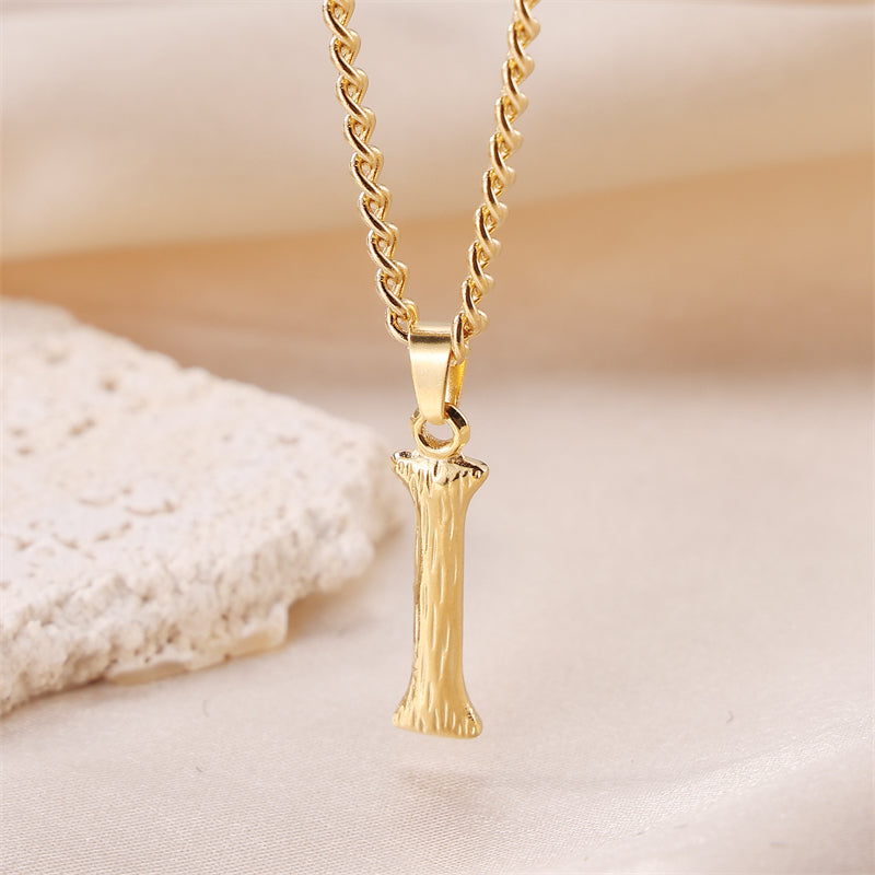 Sweet Simple Style Artistic Letter Stainless Steel Plating 18k Gold Plated Pendant Necklace