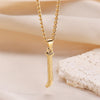 Sweet Simple Style Artistic Letter Stainless Steel Plating 18k Gold Plated Pendant Necklace