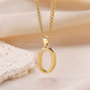 Sweet Simple Style Artistic Letter Stainless Steel Plating 18k Gold Plated Pendant Necklace