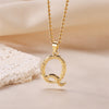 Sweet Simple Style Artistic Letter Stainless Steel Plating 18k Gold Plated Pendant Necklace