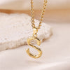 Sweet Simple Style Artistic Letter Stainless Steel Plating 18k Gold Plated Pendant Necklace