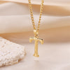 Sweet Simple Style Artistic Letter Stainless Steel Plating 18k Gold Plated Pendant Necklace