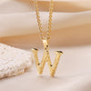 Sweet Simple Style Artistic Letter Stainless Steel Plating 18k Gold Plated Pendant Necklace