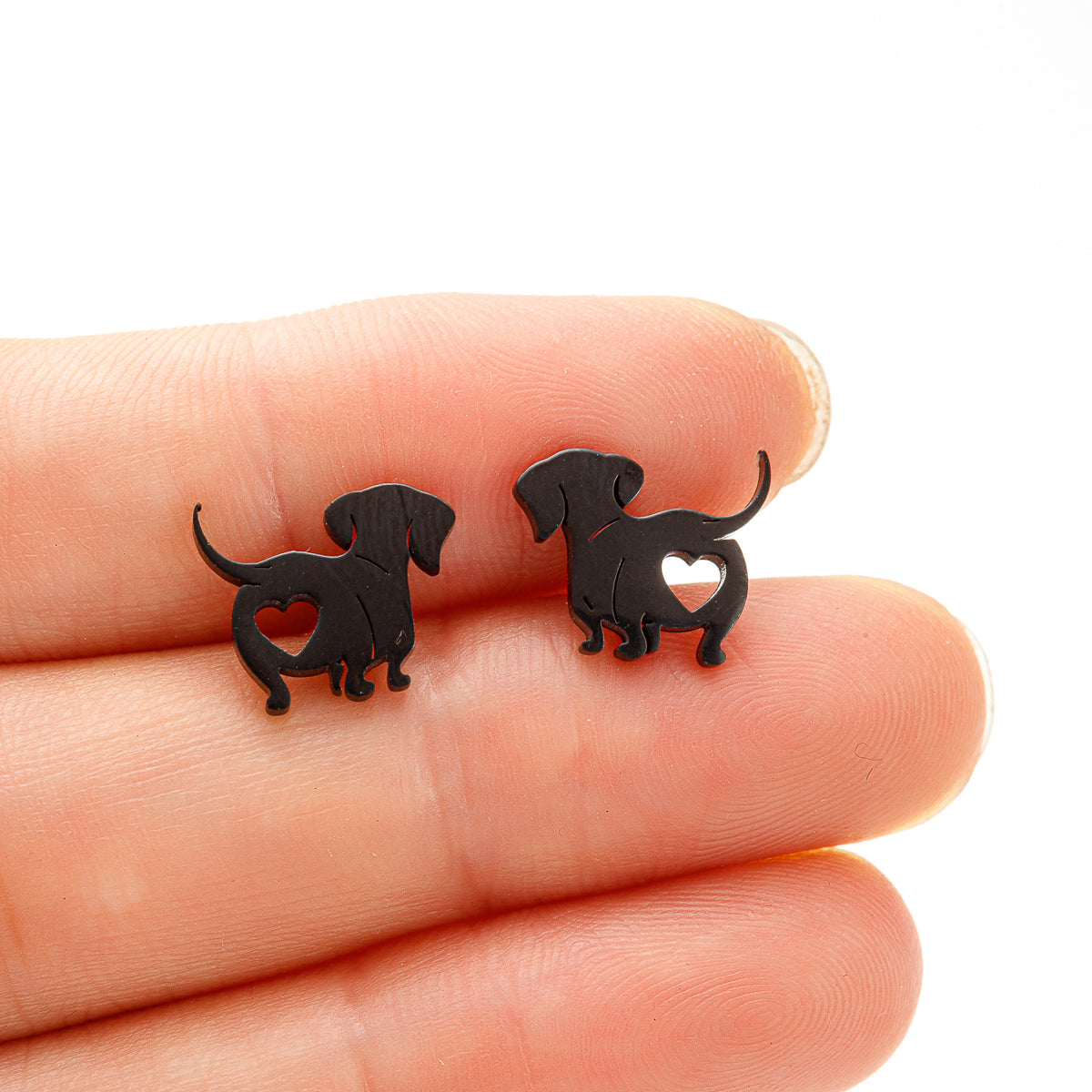 1 Pair Simple Style Dog Plating Stainless Steel 18k Gold Plated Ear Studs