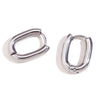 1 Pair Simple Style Solid Color Plating 304 Stainless Steel 18K Gold Plated Earrings