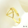 Simple Style Cross Heart Shape Fish Tail Copper Plating Inlay Zircon 18k Gold Plated Open Rings