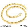 Casual Simple Style Solid Color Stainless Steel Titanium Steel Plating Gold Plated Necklace