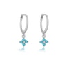 1 Pair Elegant Lady Flower Plating Inlay Copper Zircon Drop Earrings