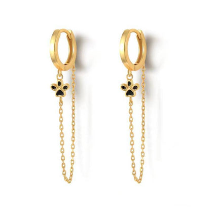 1 Pair Simple Style Star Moon Epoxy Plating Copper Drop Earrings