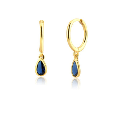 1 Pair Sweet Water Droplets Plating Inlay Copper Zircon Drop Earrings