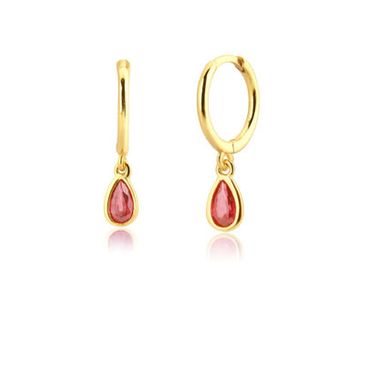 1 Pair Sweet Water Droplets Plating Inlay Copper Zircon Drop Earrings