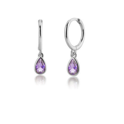 1 Pair Sweet Water Droplets Plating Inlay Copper Zircon Drop Earrings