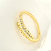 Simple Style Lines Copper 18k Gold Plated Zircon Open Rings In Bulk