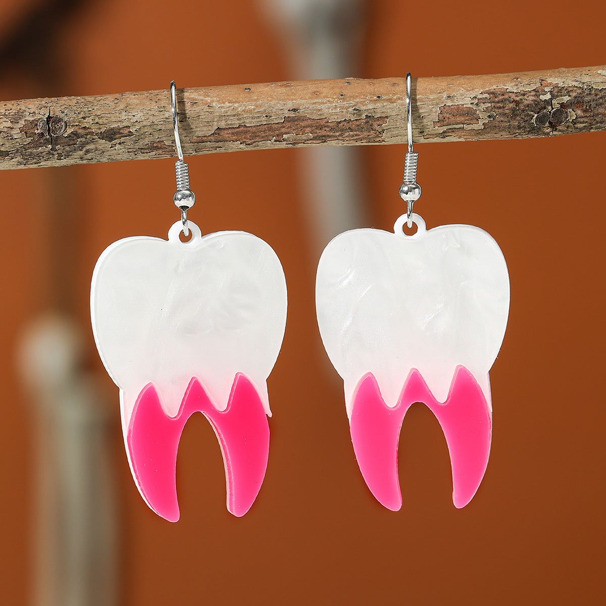 1 Pair Funny Cartoon Character Heart Shape Printing Arylic Earrings