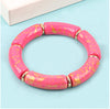 Retro Color Block Arylic Thick Women's Bangle