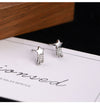 1 Pair Elegant Lady Star Plating Inlay Sterling Silver Zircon Ear Studs