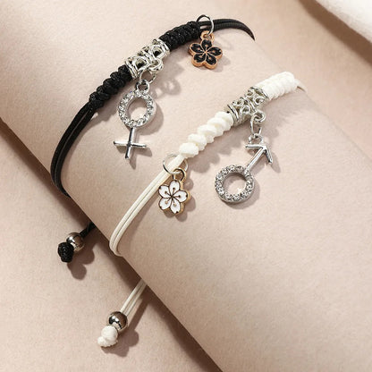 Ig Style Rocket Crown Mushroom Alloy Rope Enamel Kid's Bracelets