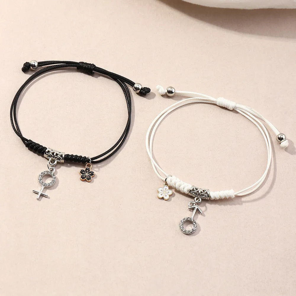 Ig Style Rocket Crown Mushroom Alloy Rope Enamel Kid's Bracelets