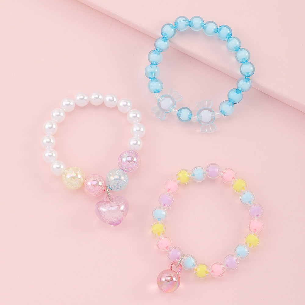 Cute Star Heart Shape Beaded Kid's Bracelets