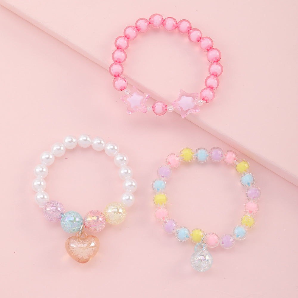 Cute Star Heart Shape Beaded Kid's Bracelets