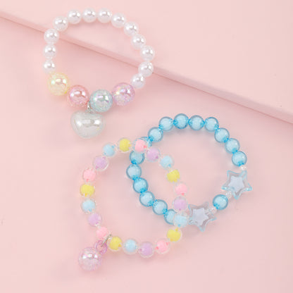 Cute Star Heart Shape Beaded Kid's Bracelets