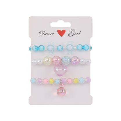 Cute Star Heart Shape Beaded Kid's Bracelets