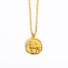 Retro Constellation Stainless Steel Plating 18k Gold Plated Pendant Necklace