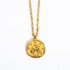 Retro Constellation Stainless Steel Plating 18k Gold Plated Pendant Necklace