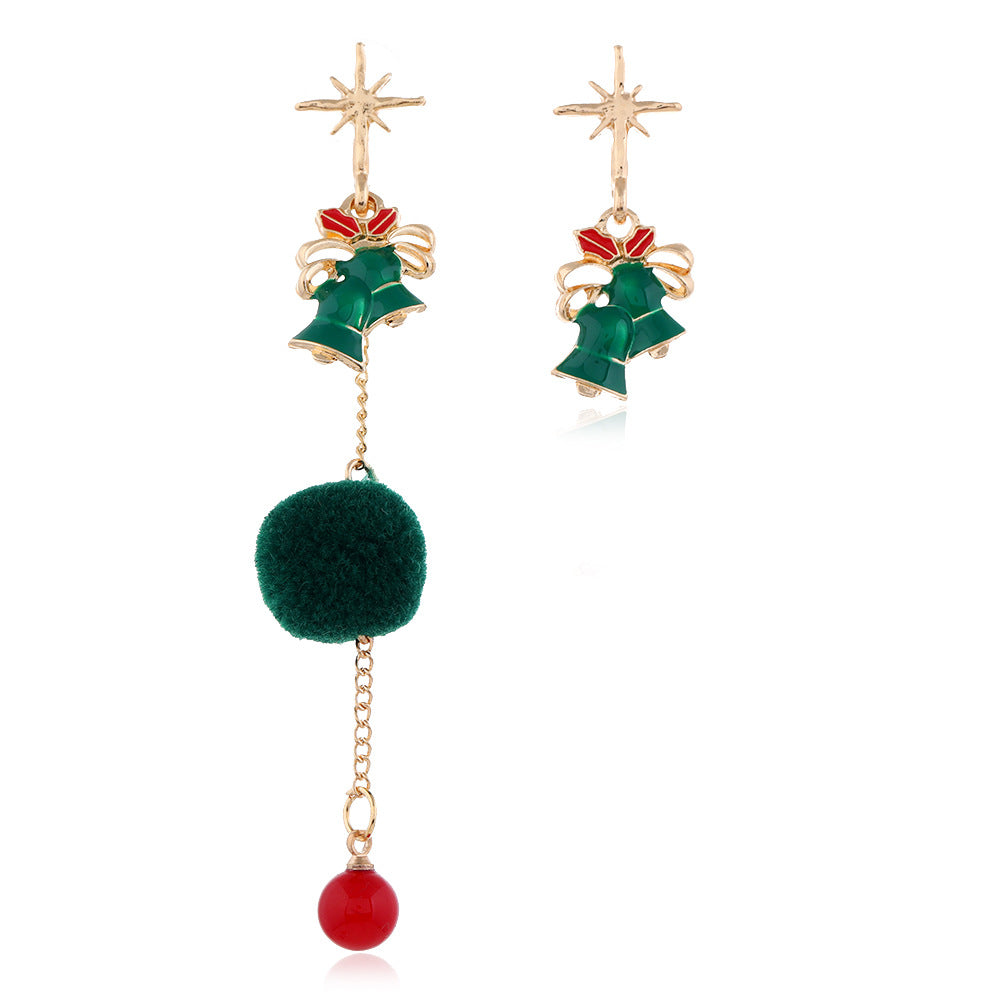 1 Pair Retro Modern Style Streetwear Christmas Hat Christmas Tree Santa Claus Enamel Alloy Drop Earrings