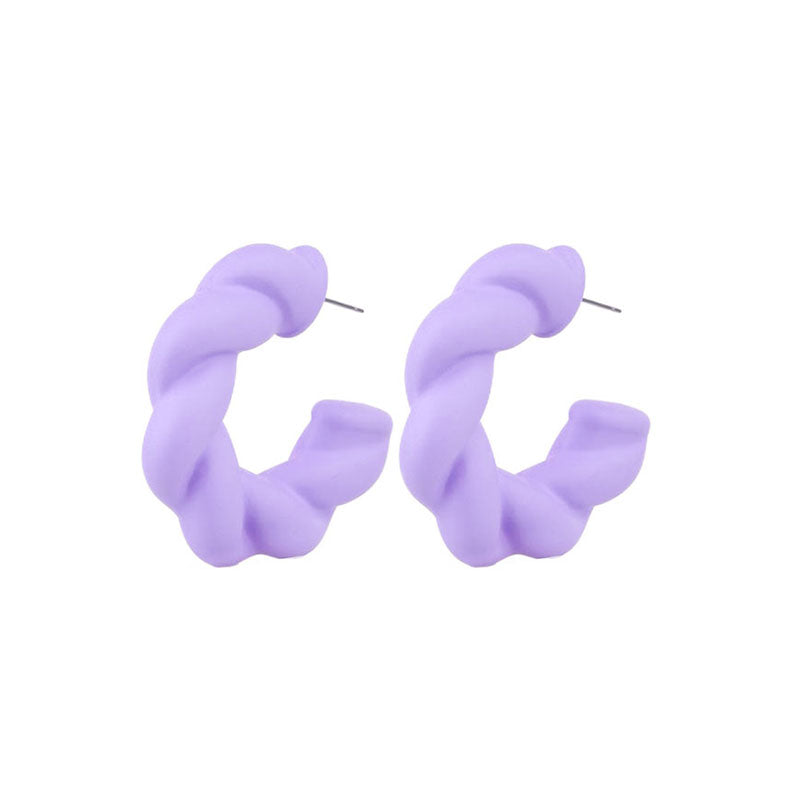 1 Pair Simple Style C Shape Twist Arylic Ear Studs