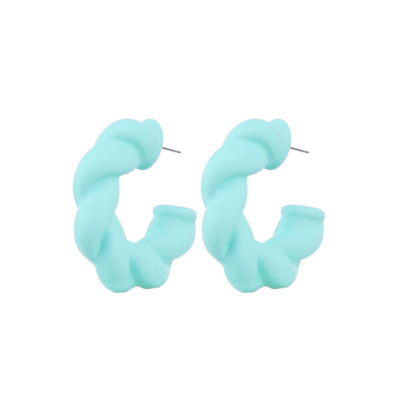 1 Pair Simple Style C Shape Twist Arylic Ear Studs