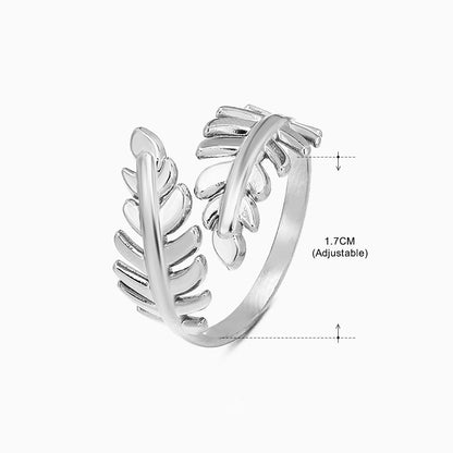 Basic Classic Style Geometric Leaf Stainless Steel Plating Open Rings