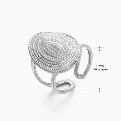 Basic Classic Style Geometric Leaf Stainless Steel Plating Open Rings